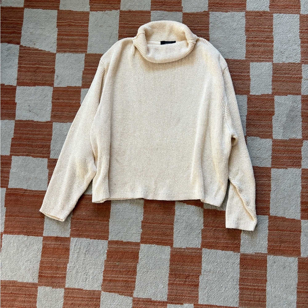 American Vintage Cream Turtleneck Sweater